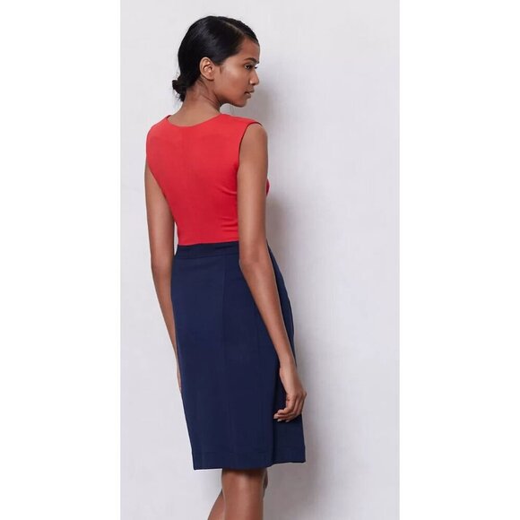 Women's - Anthropologie Girls From Savoy Colorblock Ponte Dress, Size 6 - Picture 2 of 10